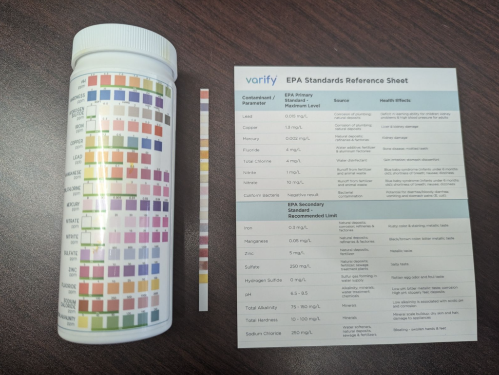 Water Test Strip Results